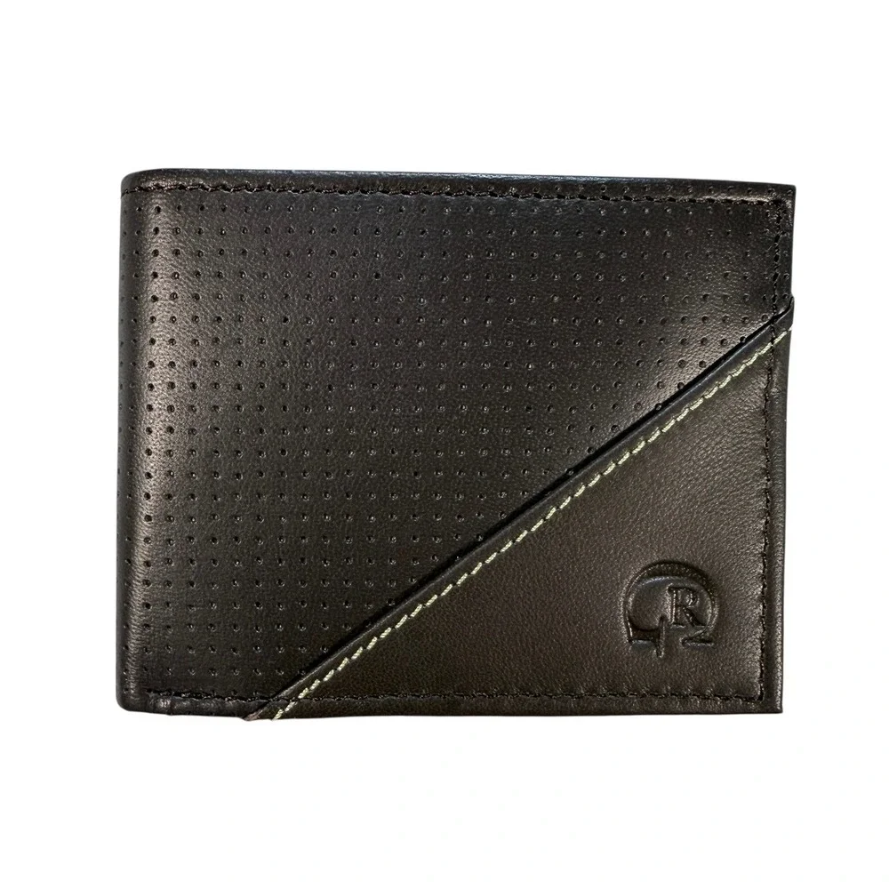 Robert Graham‎ Clubhouse RFID Leather Wallet + Golf Tees Gift Set Brown NIB